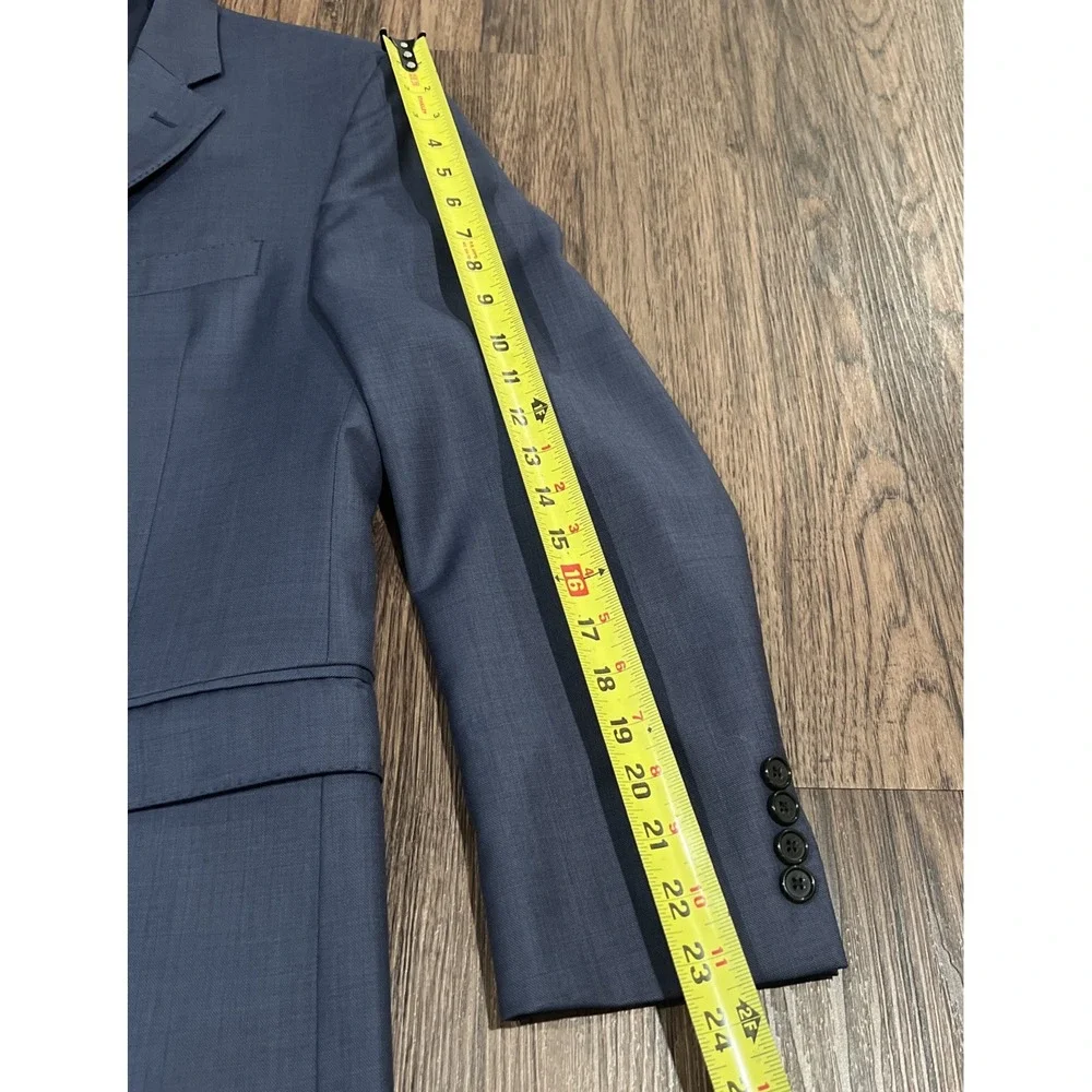 Lauren Ralph Lauren Black Label Slim Fit Mens Blue Jacket Blazer Size 42R Wool